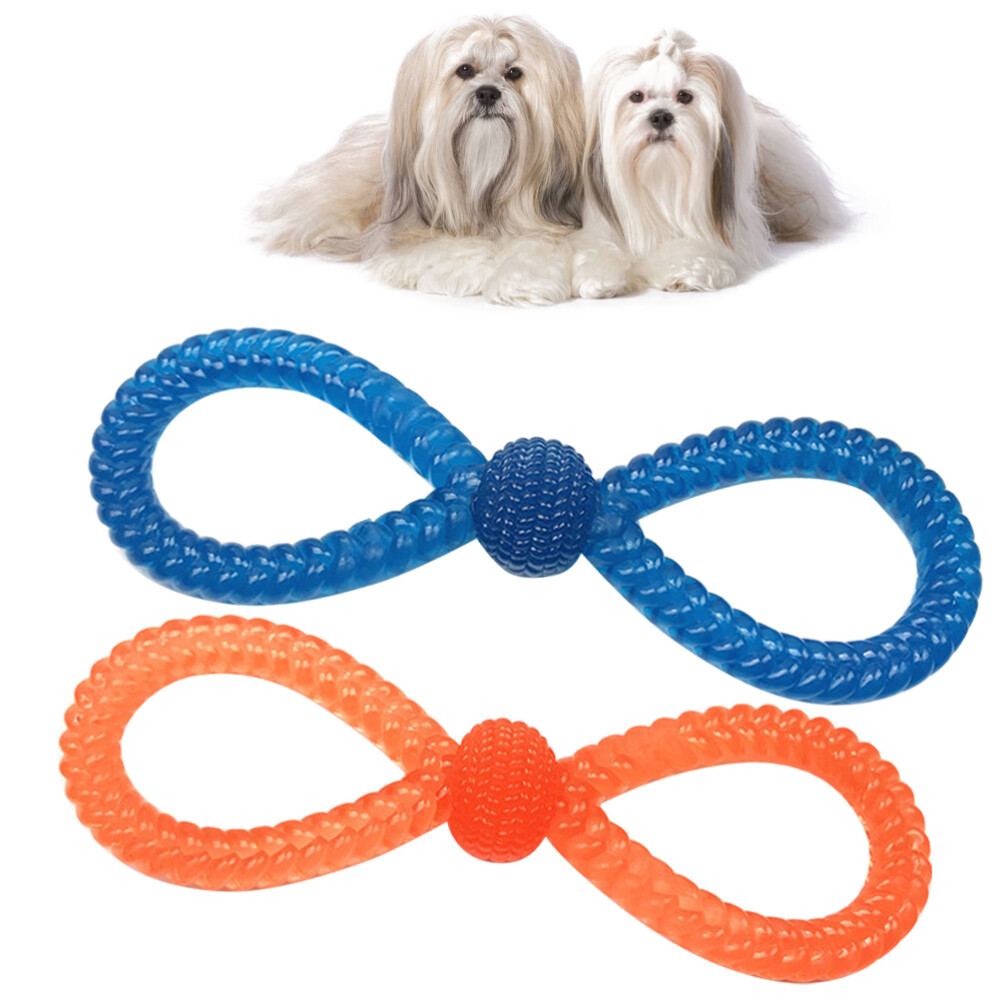 2 Pcs Dog Puzzle Slow Feeder Chew Toys for Dogs Pet Teaser Wand Plaything