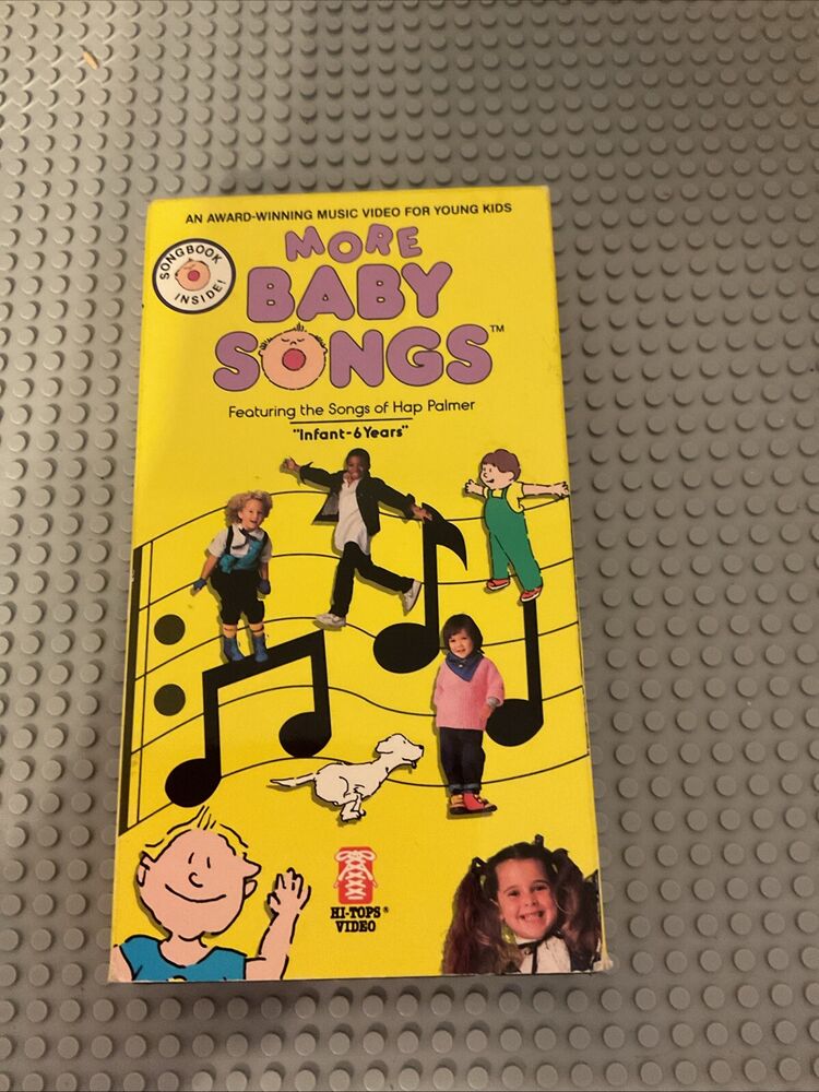 More Baby Songs (VHS, 1990, Video Treasures) Rare Hap Palmer Music Video