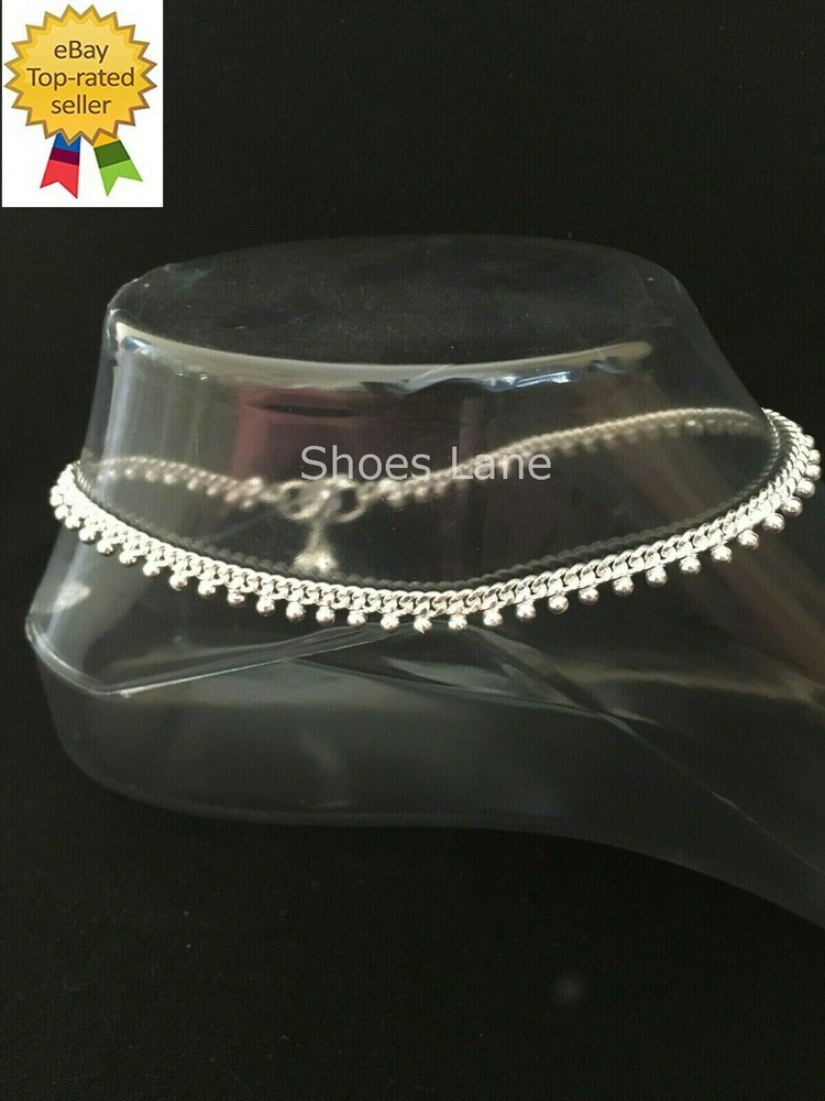 Anklet Diamante Ankle Chain Indian Payal Stunning Bollywood Single or Pair-image