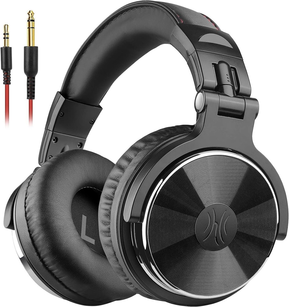 OneOdio Wired Over-Ear Headphones with Mic | Noise Cancelling Earcups & Black