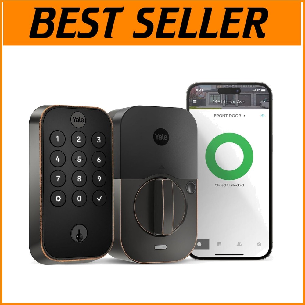 Smart Wi-Fi Deadbolt Lock with Keypad, App Control & Hands-Free Entry  
