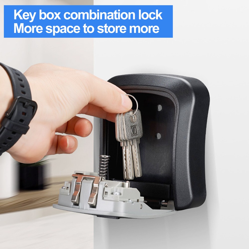 Home Key Storage Box Sturdy Security Lock Secure Portable for Office Garage 4