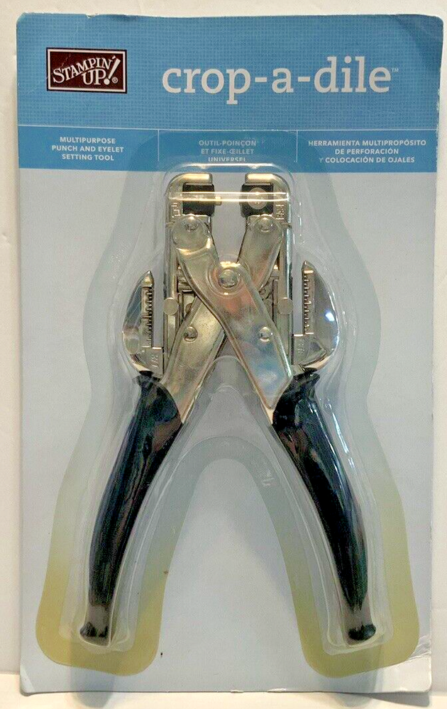 Stampin Up Crop A Dile Black Handle Mulitpurpose Punch and Eyelet Setting Tool