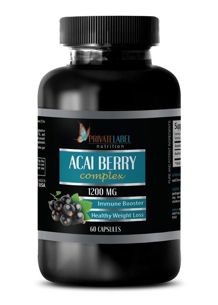 Acai Berry Capsules – Skin Hydration & Brain Function Support 60 Count  