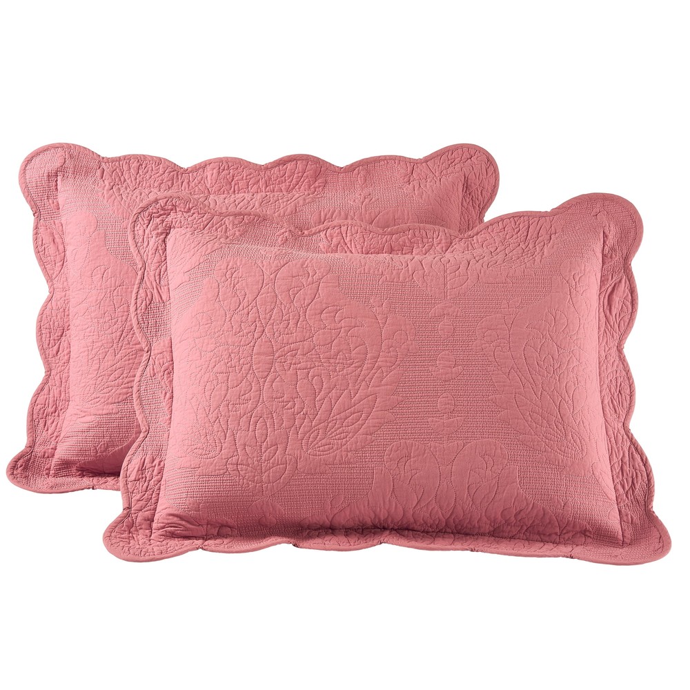 Better Homes & Gardens Rose Cotton Pillow Shams, Machine Washable (2 Count)