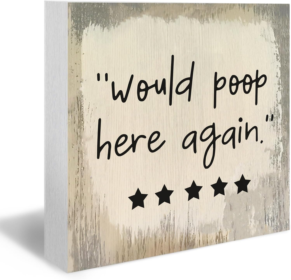 5x5 Wooden Box Sign – Unique Desk Decor for Home, Office & Gift Ideas