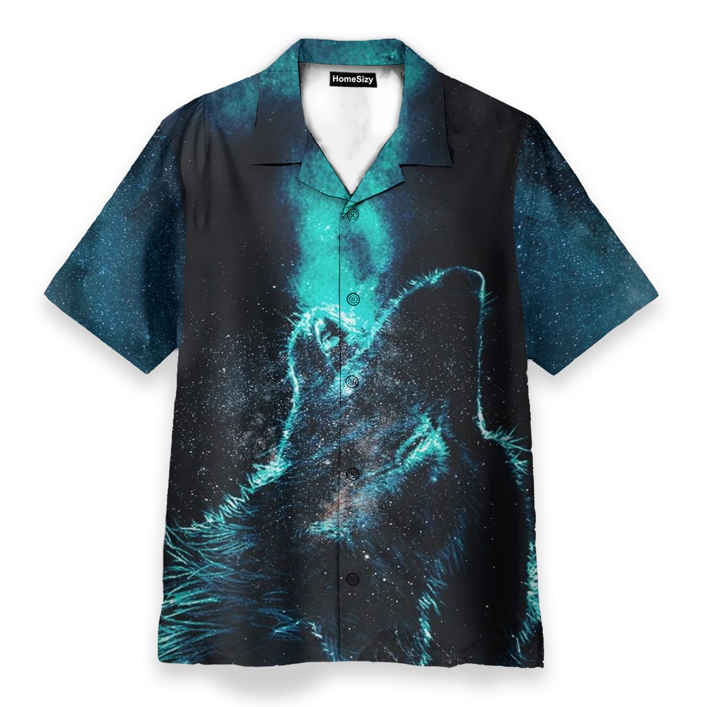 Wolf Mens Buttons Up Shirts   Hawaiian Shirt