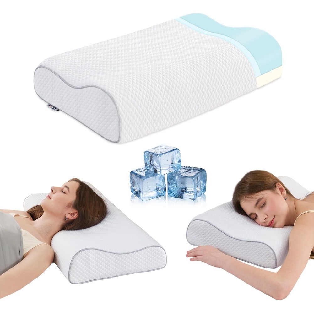 Memory Foam Cervical Pillow for Neck Pain Relief and Support