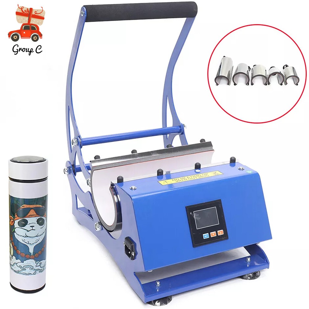 6-in-1 Digital Sublimation Heat Press Machine for Tumbler Mugs & Bottles