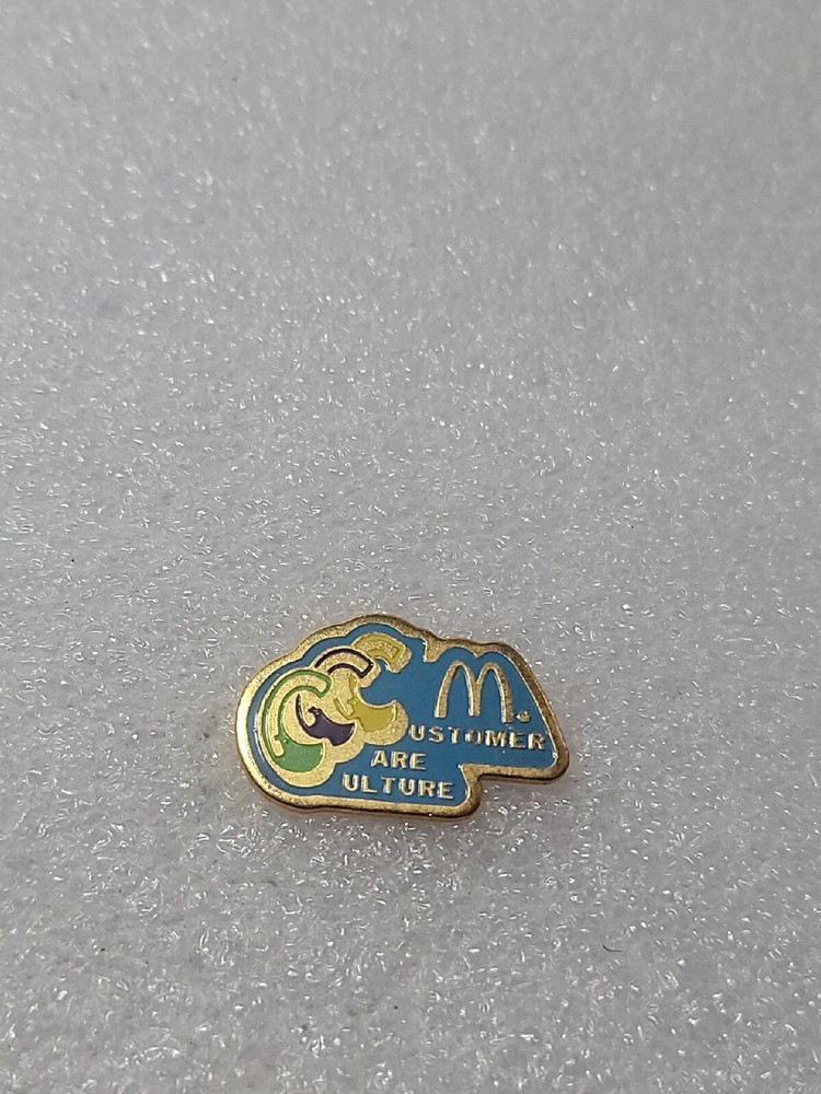 McDonalds Customer Care Culture Enamel Lapel Pin Single Post Clutch Back-image