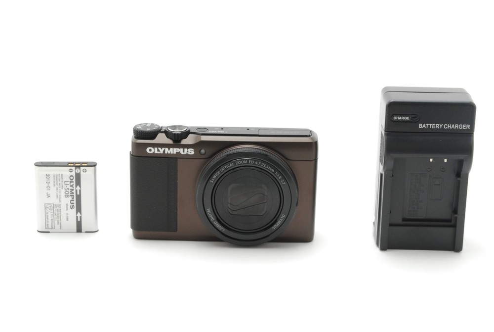 Near Mint Olympus STYLUS XZ-10 12MP Brown Compact Digital Camera Japan Import