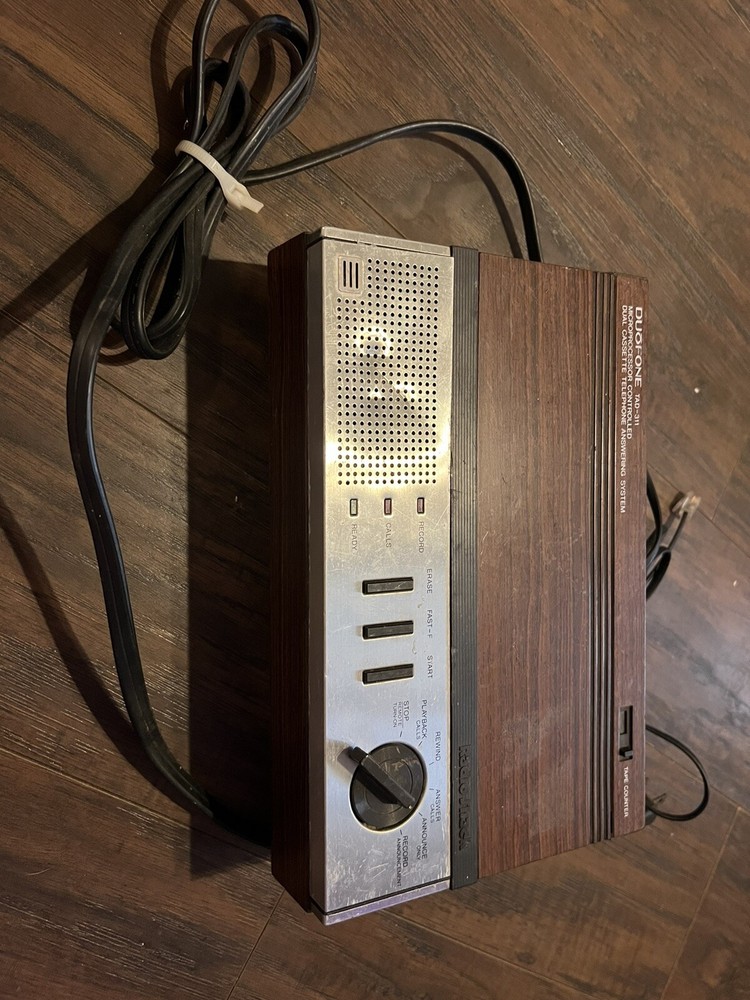 Vintage Radio Shack Duofone TAD311 Dual Cassette Telephone Answering System Work