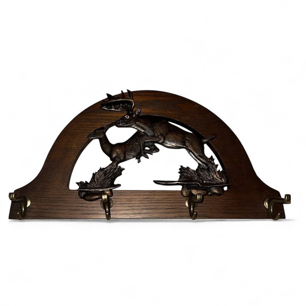 Big Sky Carvers Whitetail Deer Coat Rack Wall Hanger - Hunting Cabin Decoration