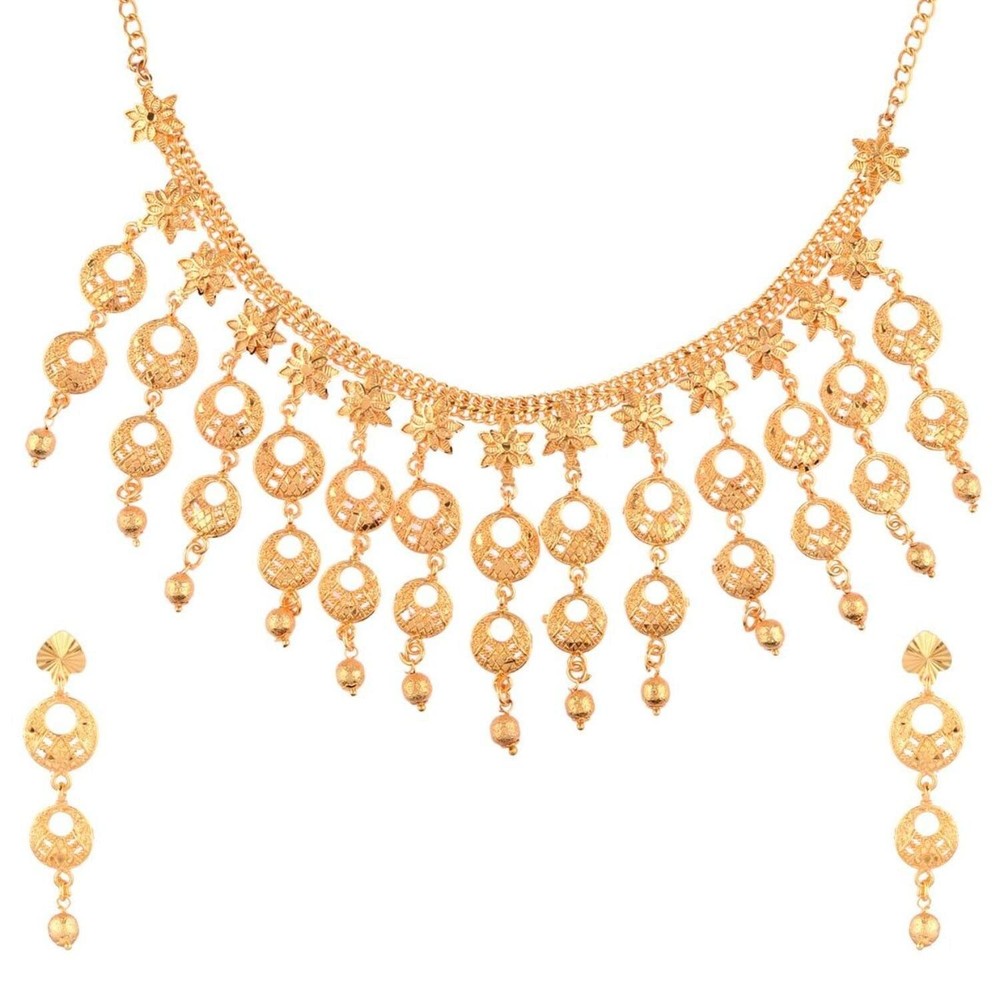 Efulgenz Gold Tone Choker Necklace Indian Jewelry Set for Women