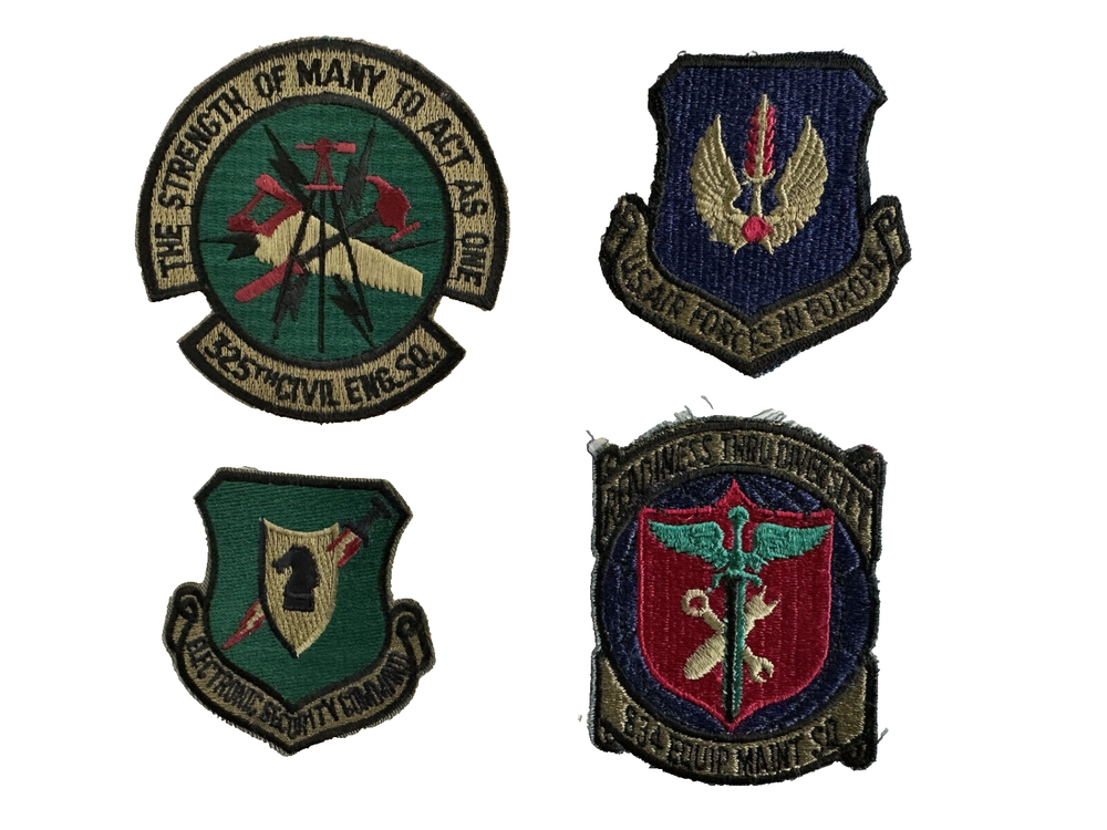 4 Piece US Airforce Af USAF Air Force Army Uniform Patch Sew-On