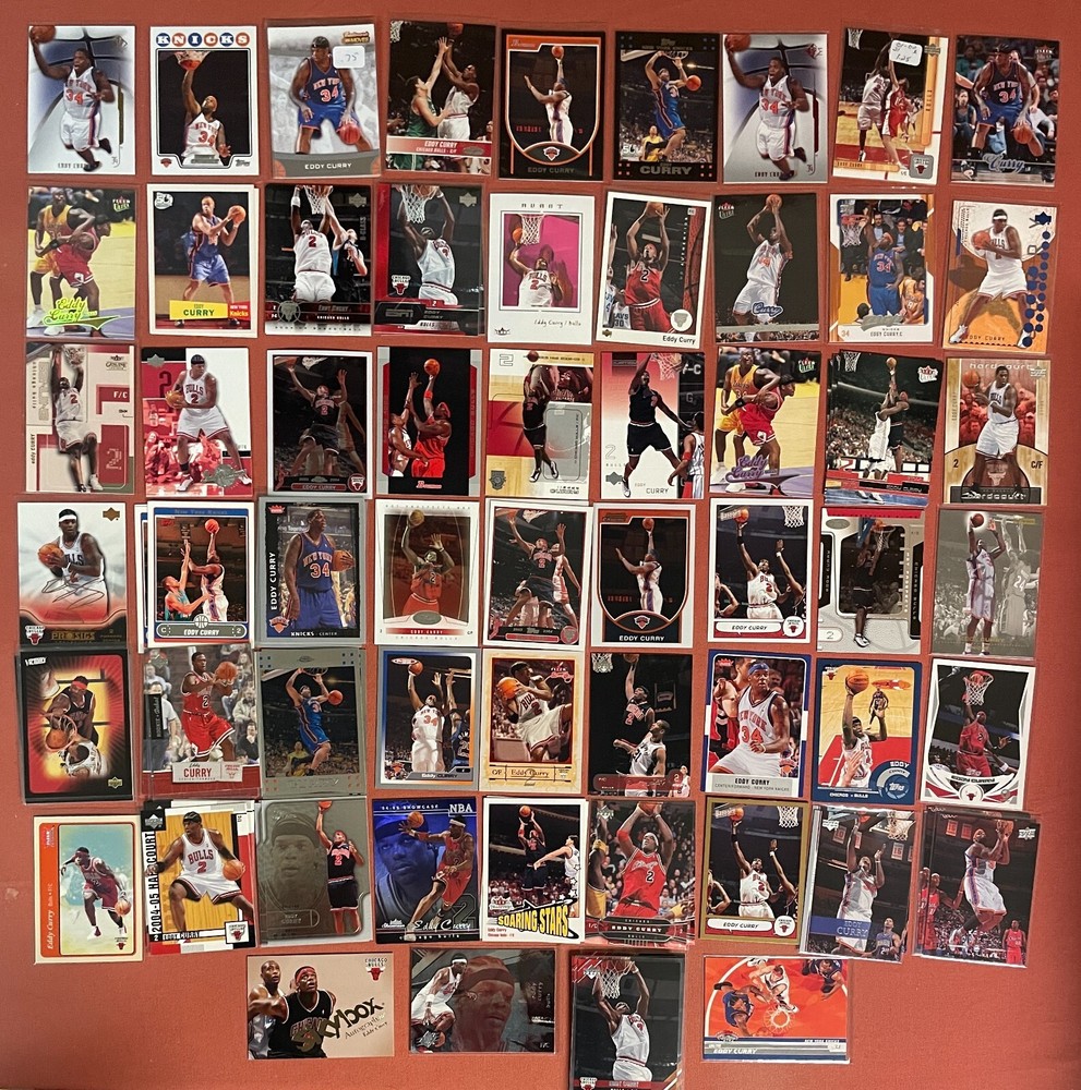 Eddy Curry 99-Card Basketball Lot with 55+ Unique Knicks & Bulls Base Cards