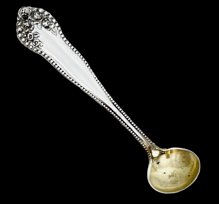 LANCASTER Silver Salt Spoon by GORHAM SILVER Sterling Silver & Gilt 2 3/4