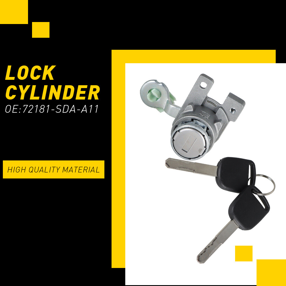 2003-2007 Honda Accord 4-Door Driver Side LH Door Lock with Cylinder & 2 Keys