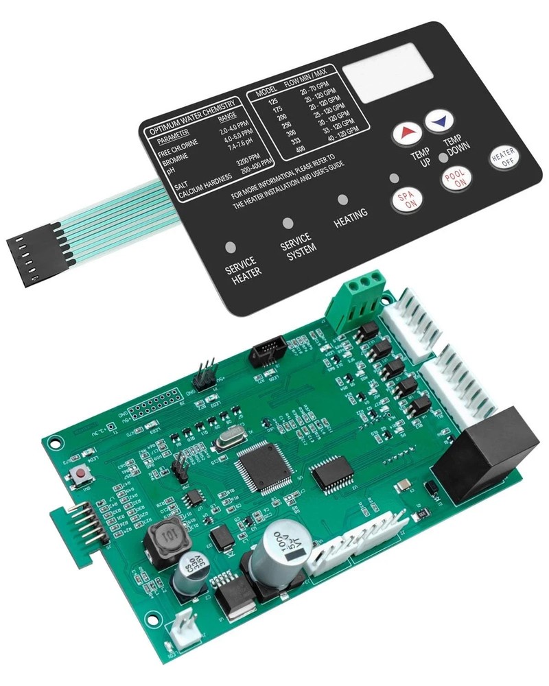 42002-0007S Pool Heater Control Board Kit with 472610Z Switch Pad Replacement