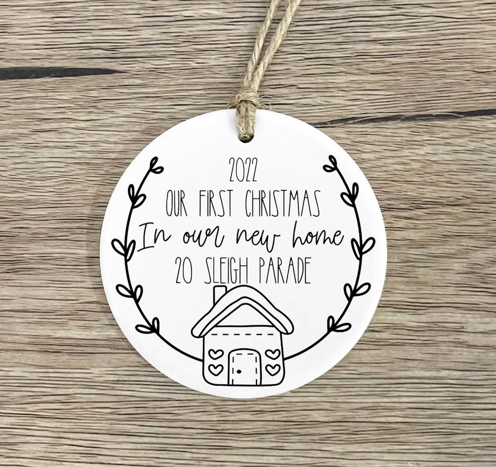 Personalised First Christmas New Home Ceramic Ornament Christmas Gift