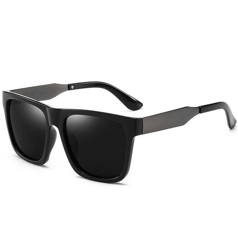 Men's Retro Box Polarized Driving Sunglasses for Fashionable Style