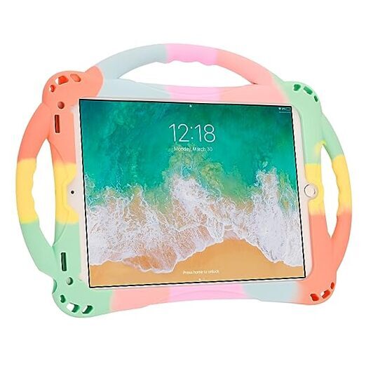 Kids Case for ipad 9.7 inch 2018/2017,Kids iPad 6th/5th Generation Rainbow