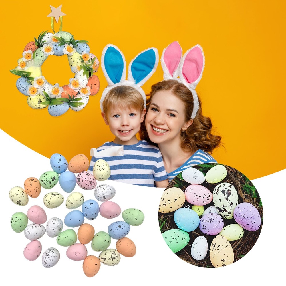 20pcs Speckled Pastel Faux Easter Eggs Spring Vase Filler Farmhouse Decor  NEW