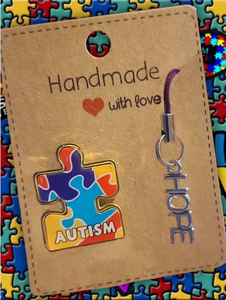 Puzzle Pieces of Hope, Autism Awarness Multi Color Puzzle Piece Enamel Lapel Pin