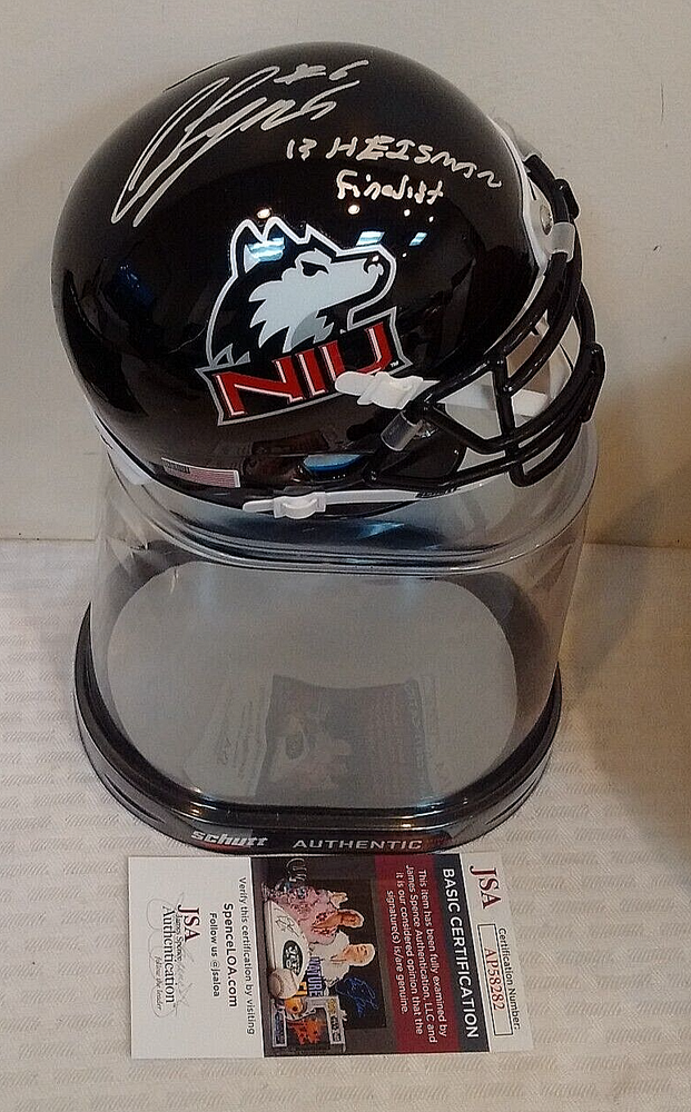 JORDAN LYNCH Autographed Signed Mini Helmet Football JSA Northern Illinois NIU