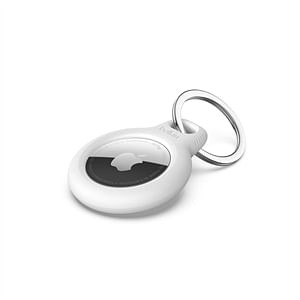 Secure Holder KeyRing for AirTag in Sleek White Design