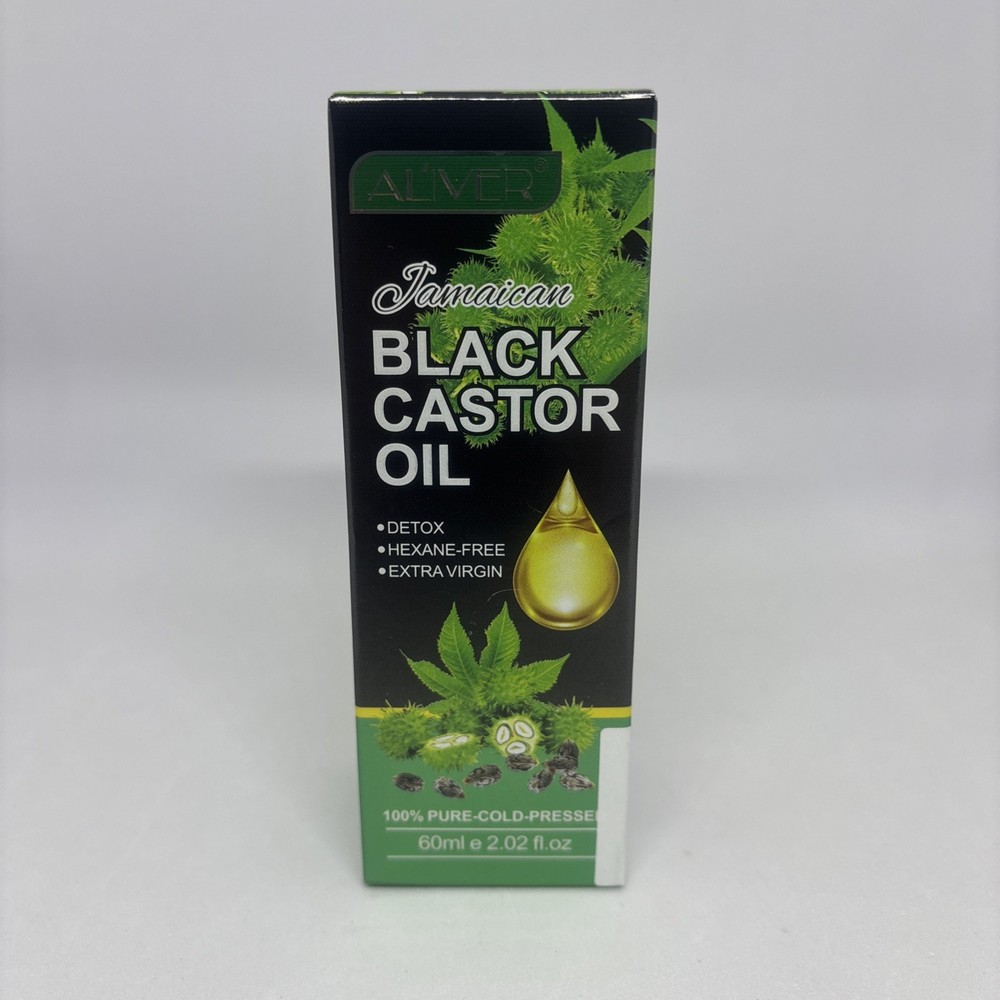 Aliver 2.02oz Jamaican Black Castor Oil for Moisturizing Skin & Massage