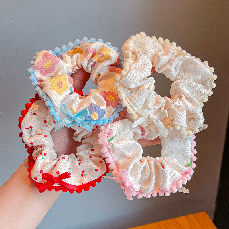 Sweet Cherry Elastic Hair Bands Versatile Rubber Hair Ties