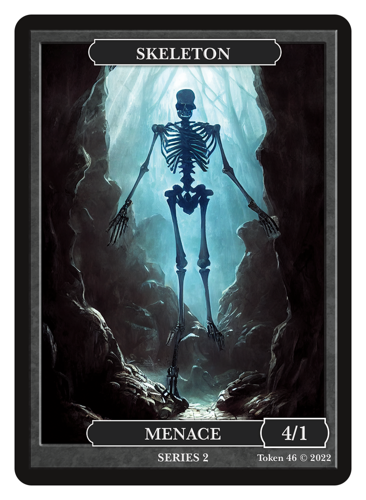 Skeleton 4/1 Menace Token Givememana Tokens Series 2  Magic the Gathering MTG
