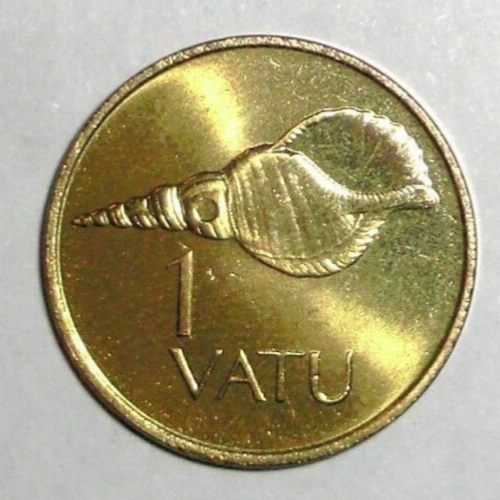 1999 Vanuatu 1 vatu Coin (Charonia tritonis) Triton a Large Shell Sea Wildlife