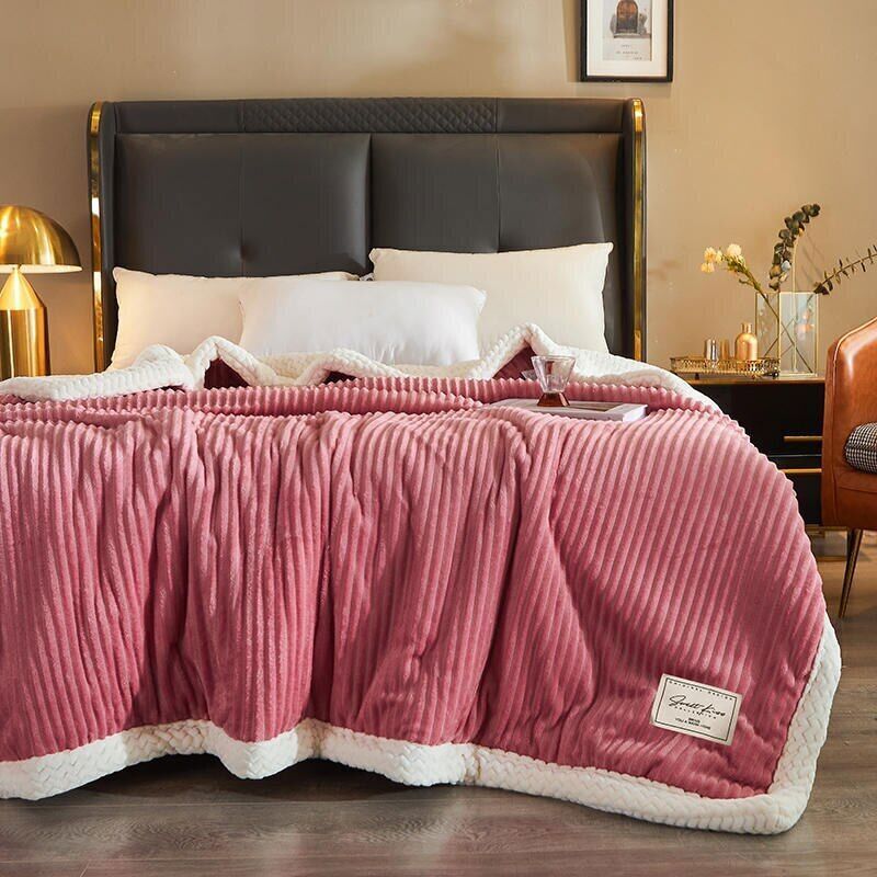 1Pcs Winter Blankets Adult Double Sided Throws Blanket Thick Warm Fluffy Covers