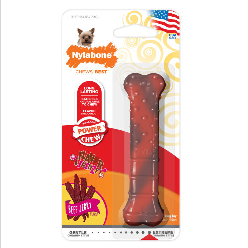 Nylabone Flavor Frenzy Power Chew Dog Toy Beef Jerky; 1