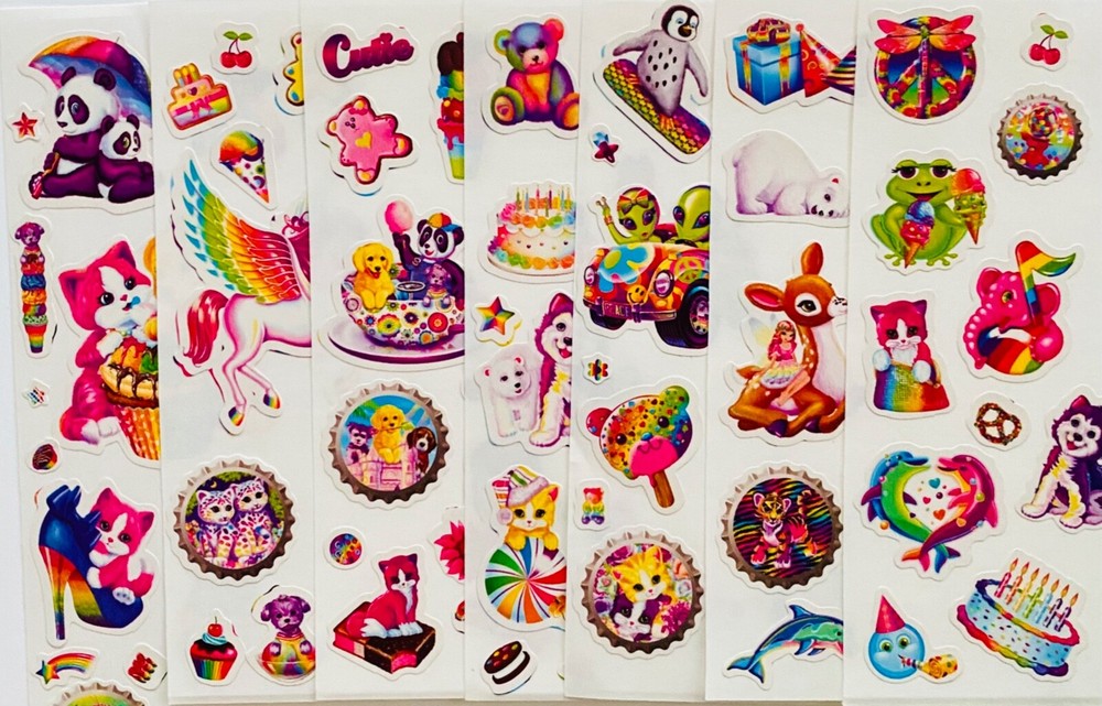 Sticker Lot 199+ Stickers, Kitty Panda Polar Bear Frog Teddy Bear Dog Pup Wolf