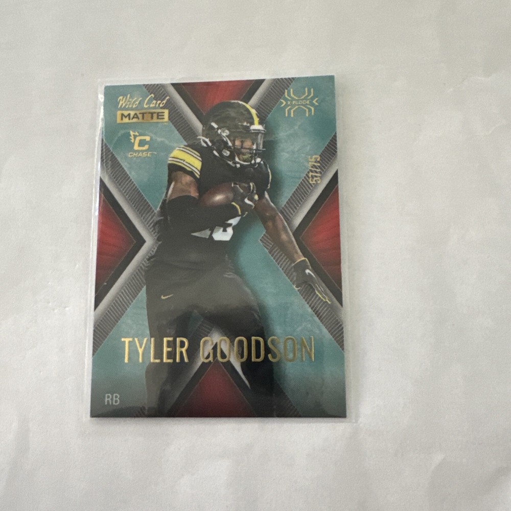2022 Wild Card Matte Tyler Goodson MXP-49 X-lose 57/75 Chase Football Card