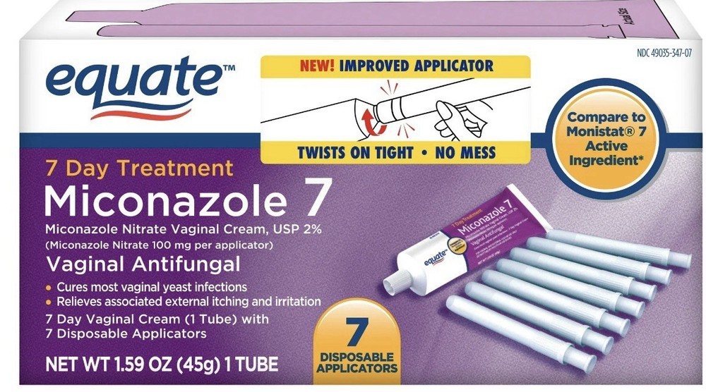 Equate Miconazole 7 Vaginal Antifungal Treatment 7-Day Pack Exp 7/2025