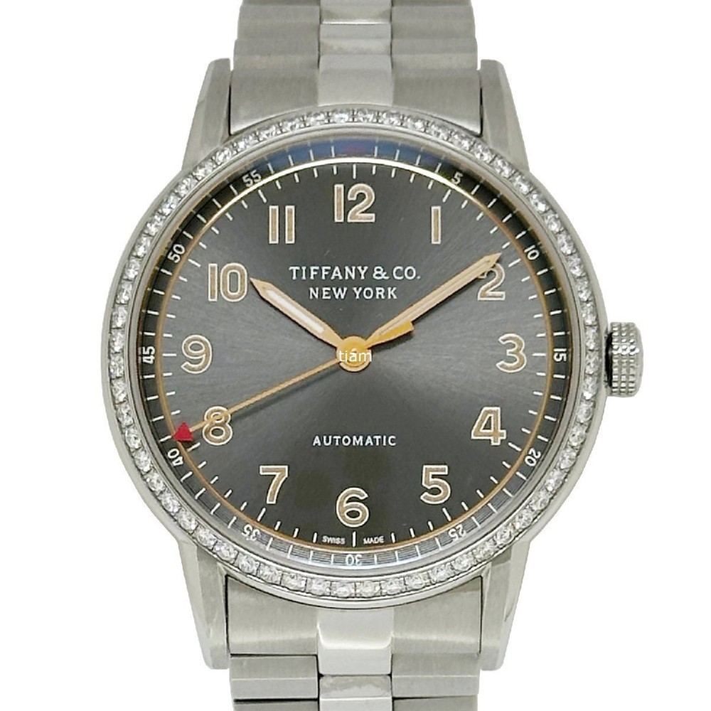 Tiffany Co Tiffany Co 34668361 CT60 Grey Bezel Diamond Automatic J60346 Sale
