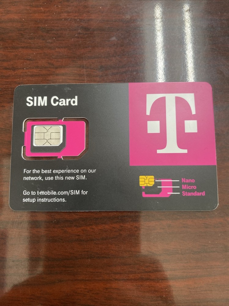 T-MOBILE TRIO SIM Card Triple Cut MINI + MICRO + NANO • GSM 5G 4G LTE