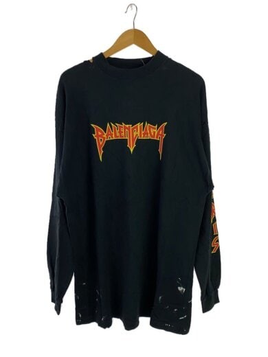 Balenciaga Black Cotton Long Sleeve T-Shirt Size 2