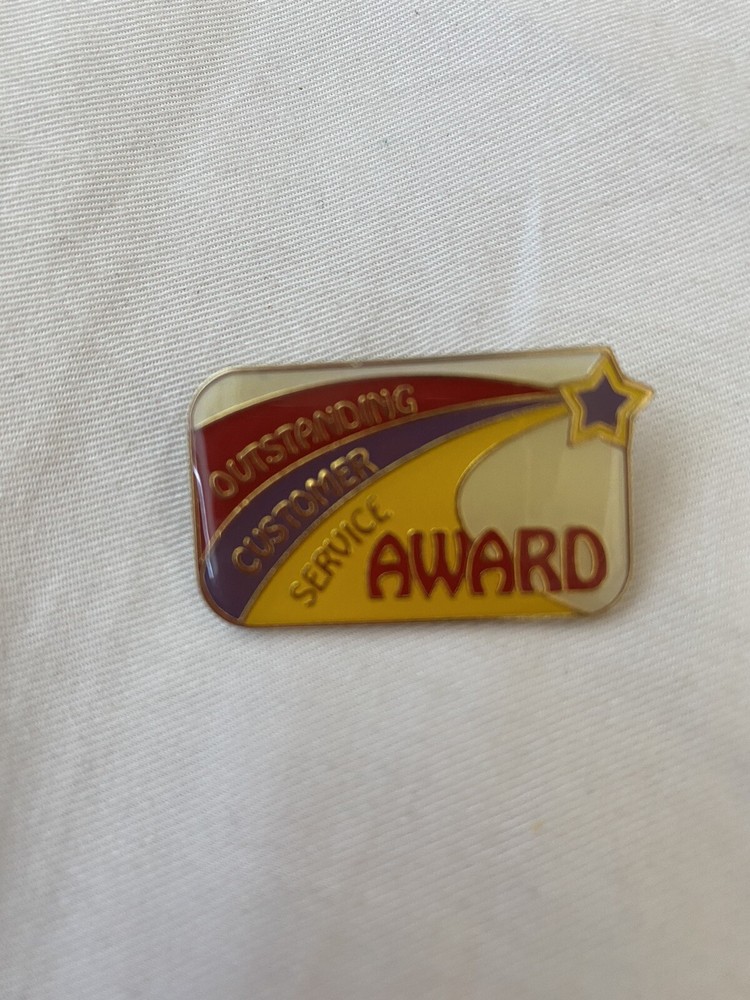 Professional Metal Enamel Customer Service Lapel Badge - Brand New-image