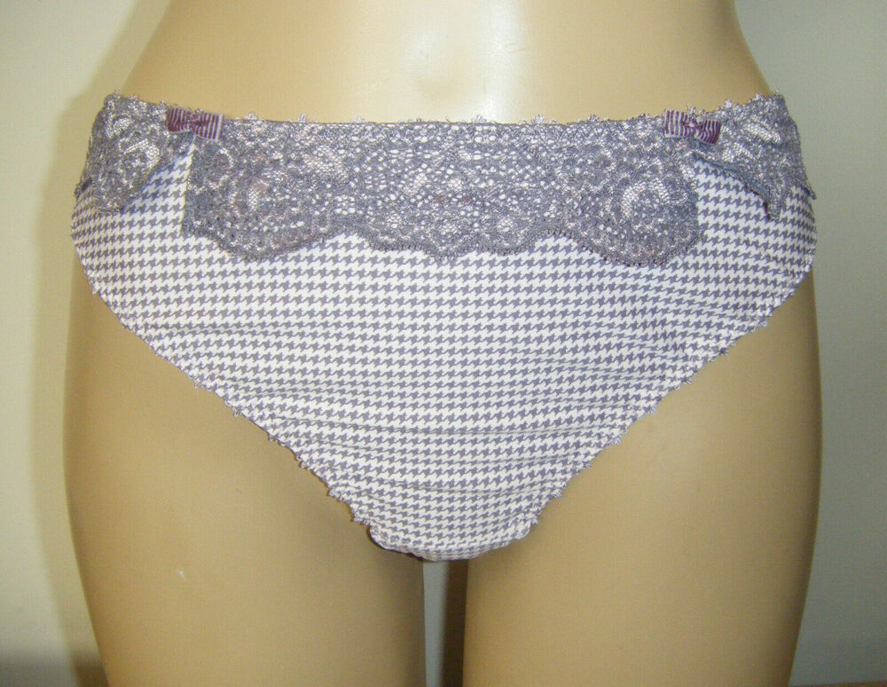 Freya Naomi Thong Size S 10 12 Purple Pink Lace Heather Knickers Lingerie 4917