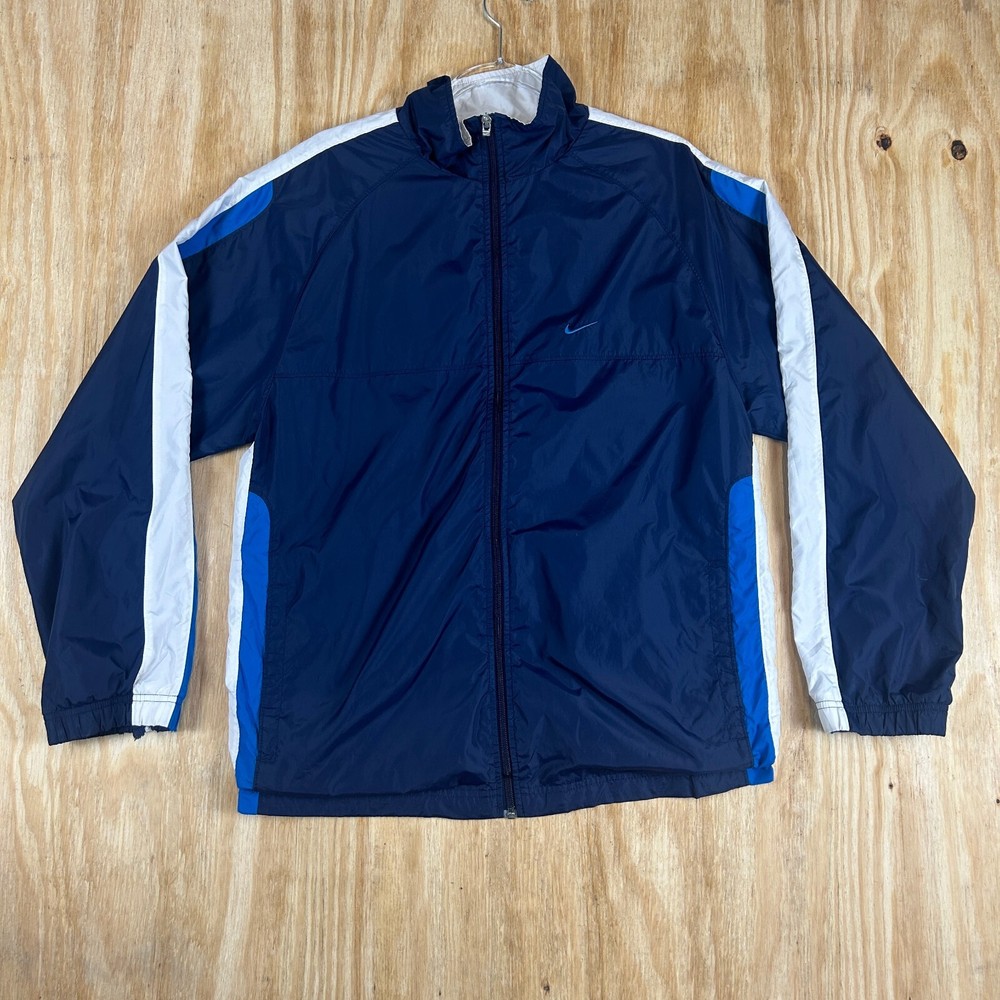 Vintage Nike Gray Tag Nylon Windbreaker Men's Jacket Size Medium 90's
