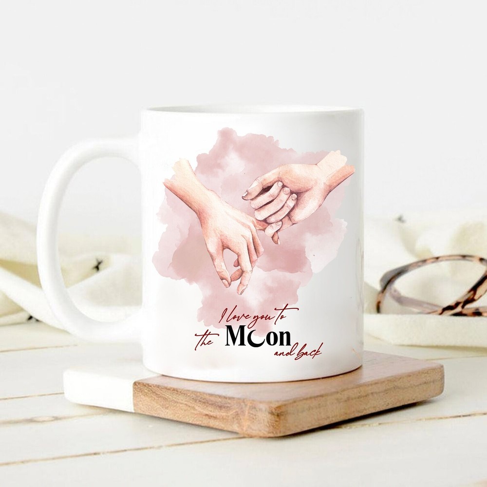 Personalized Couple Mug Couple Holding Hands Anniversary Gift Valentines Gift