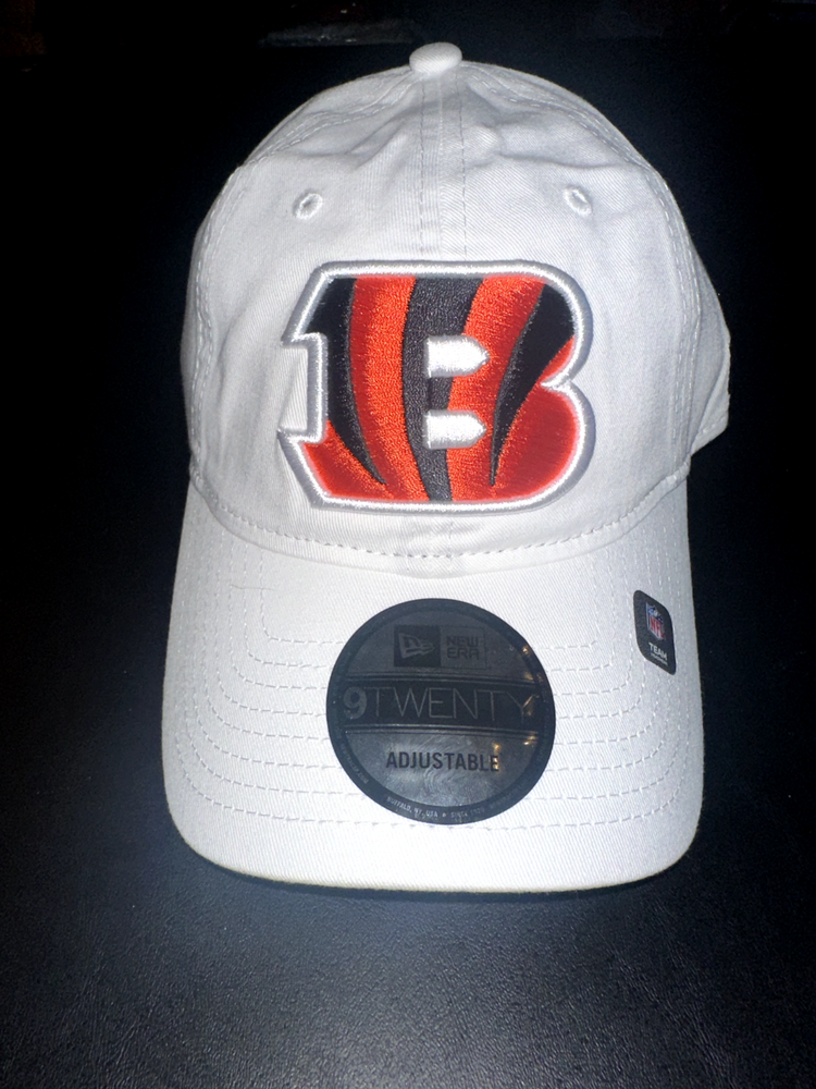 New Era 9TWENTY Cincinnati Bengals Team Apparel Adjustable White Mens Hat NEW