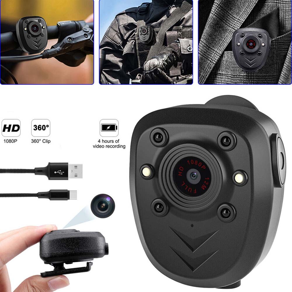1080P Mini Body Camera Outdoor Video Recorder Night Vision Wearable Police Cams