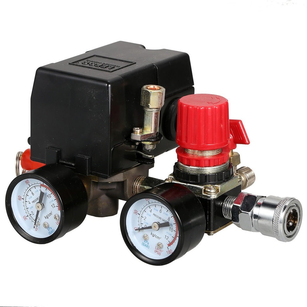 Pressure Switch Manifold Regulator Gauges Air Compressor Pressure Switch Cont...