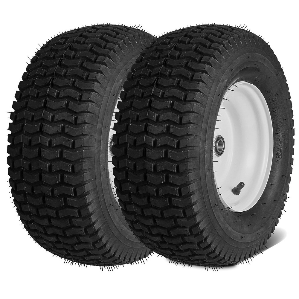 VEVOR 16x6.5-8 Tubeless Lawn Mower Tires with Rims 2-Pack for Tractors